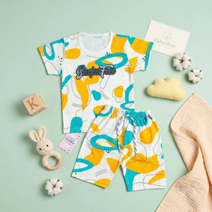 Boys' Abstract Print Tee & Shorts Set