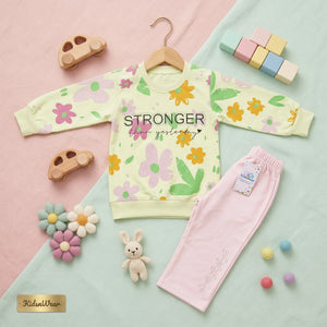Girls' Floral Sweatshirt & Joggers Set