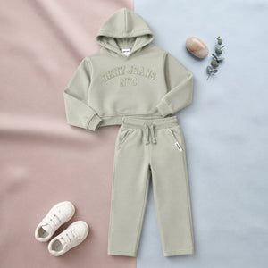 DKNY Fleece Hoodie & Jogger Set - hoodie detail