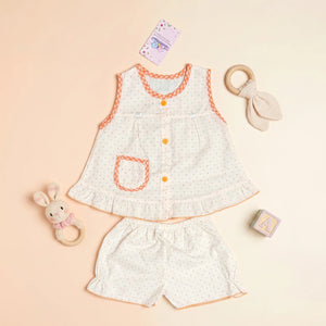 The Ayla Polka Dot Sleeveless Top and Bloomers Set