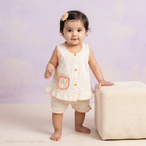 The Ayla Polka Dot Sleeveless Top and Bloomers Set