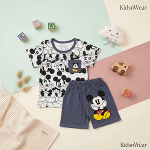 Boys' Mouse Collage Pocket Tee & Shorts Set