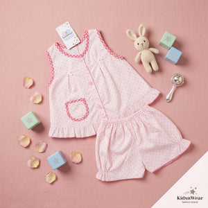 The Ayla Polka Dot Sleeveless Top and Bloomers Set
