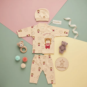 Baby Bear Romper & Beanie Set