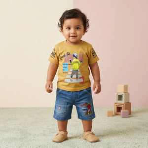 Boys' Reach the Dream Tee & Denim Shorts Set