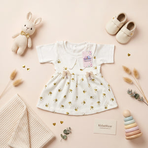 Baby Girls' Floral Collar Frock