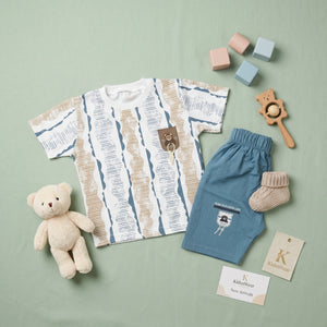 Boys' Stripe Tee & Cargo Shorts Set