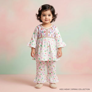 Baby Girls' Embroidered Tunic & Ruffled Trouser Set