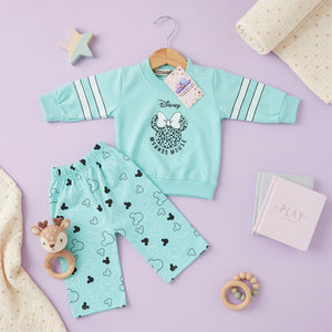 Baby Girls' Mouse Print Cotton Co-Ord Set