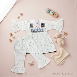 Baby Girls' Embroidered Tunic & Ruffled Trouser Set
