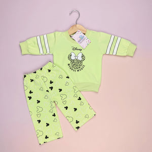 Baby Girls' Mouse Print Cotton Co-Ord Set