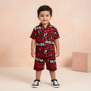Boys' Bold Typography Shirt & Shorts Set