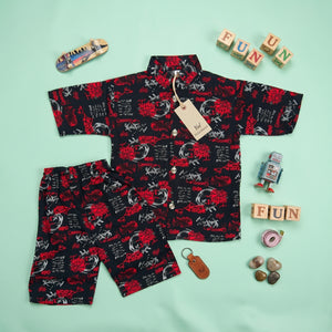 Boys' Urban Graffiti Shirt & Shorts Set