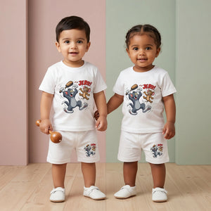 Boys' Muscle Car Cotton Outfit Set