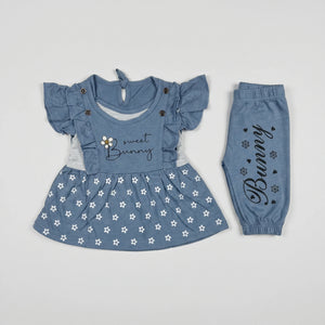 Sweet Bunny Baby Girl Dress Set