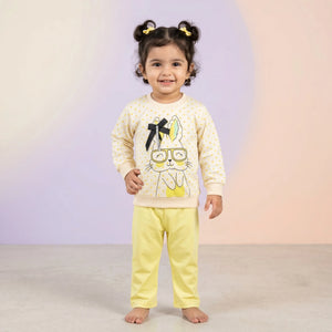 Girls' Bunny Sweatshirt & Jogger Set
