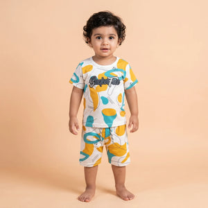 Boys' Abstract Print Tee & Shorts Set