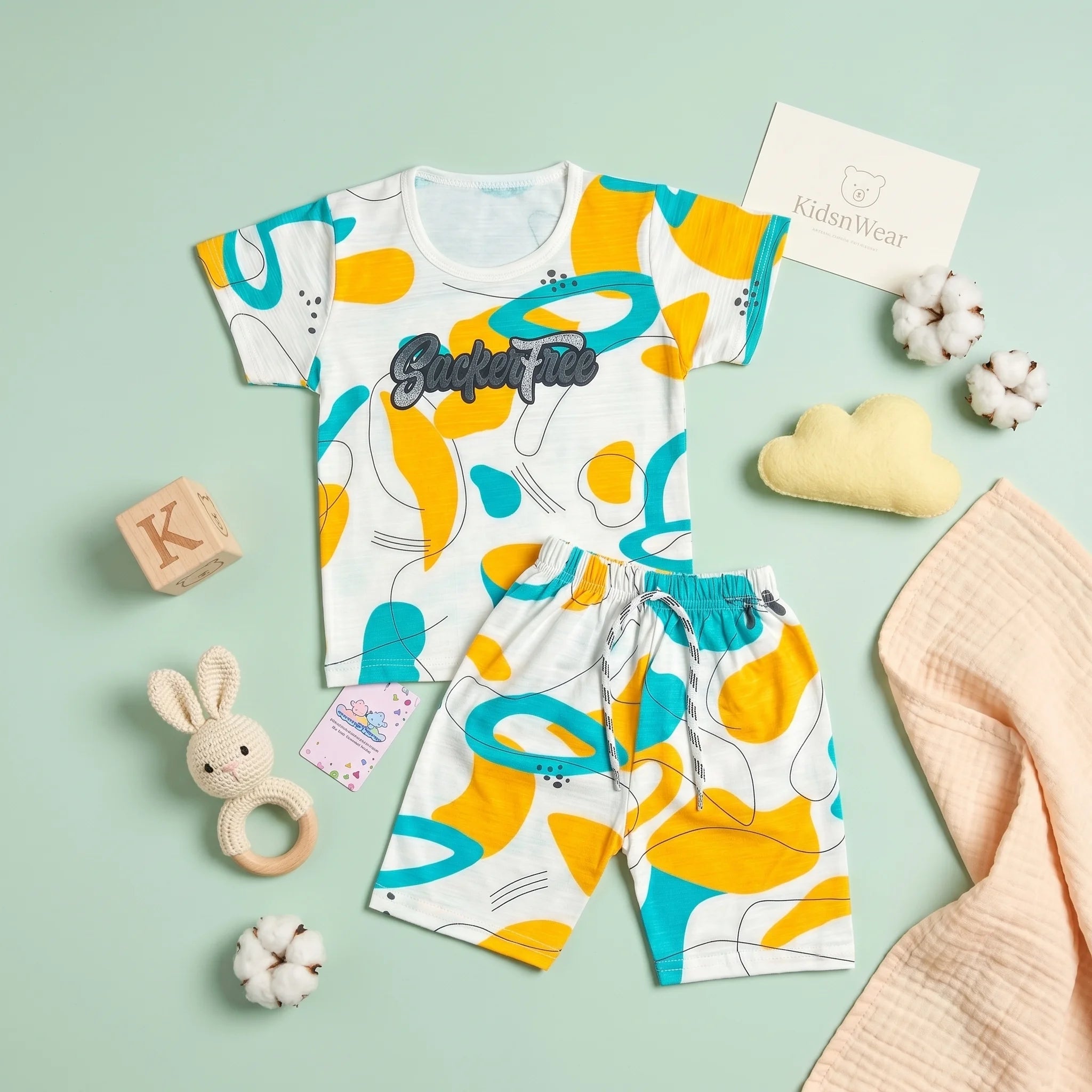 Boys' Abstract Print Tee & Shorts Set