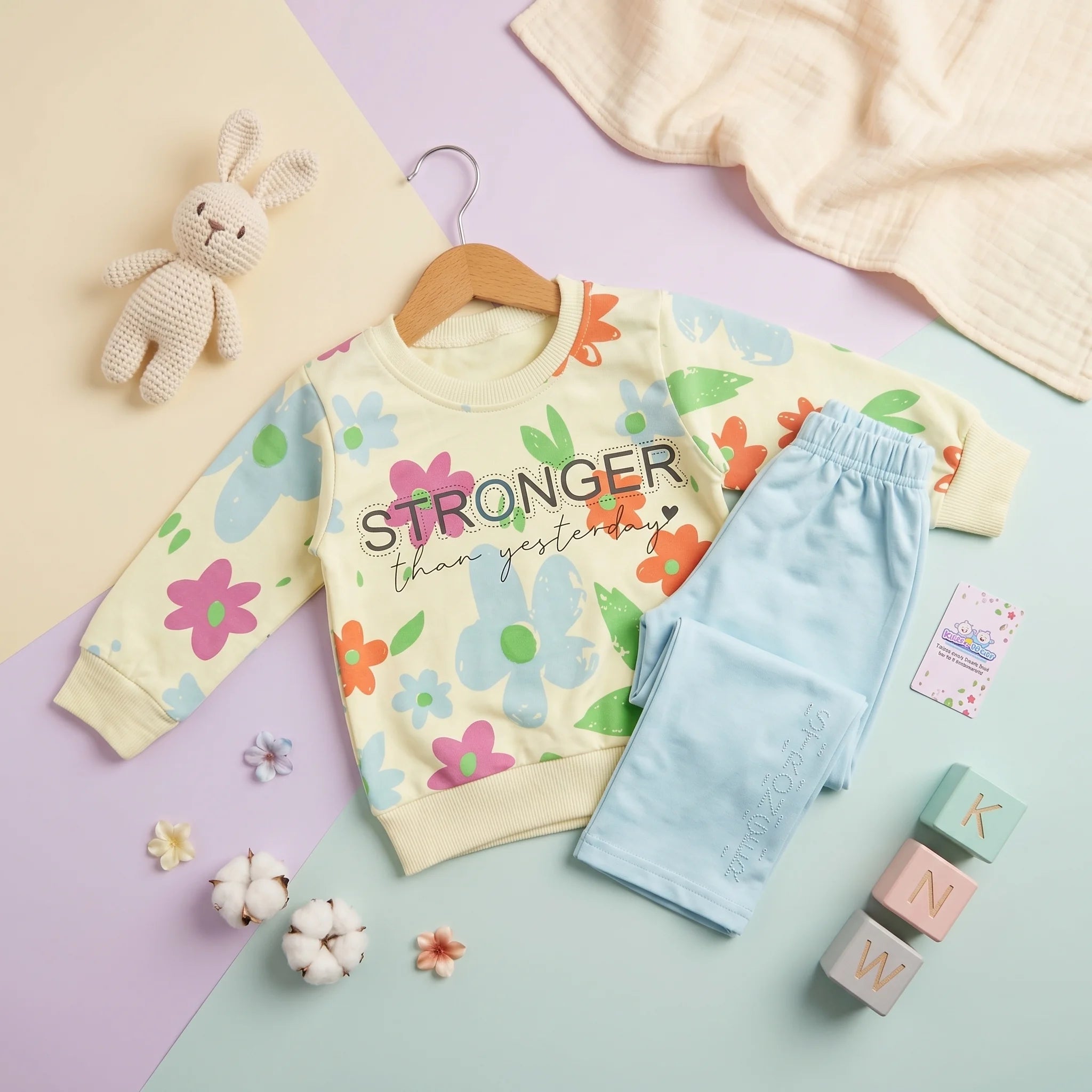 Girls' Floral Sweatshirt & Joggers Set