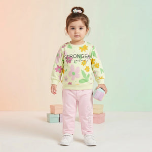 Girls' Floral Sweatshirt & Joggers Set