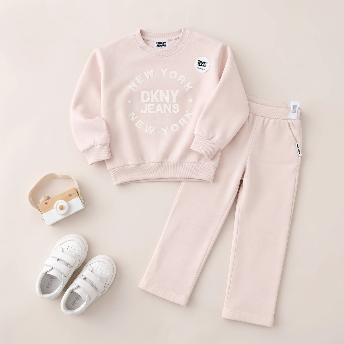 DKNY Winter Fleece Sweatshirt & Pants Set - fleece fabric detail