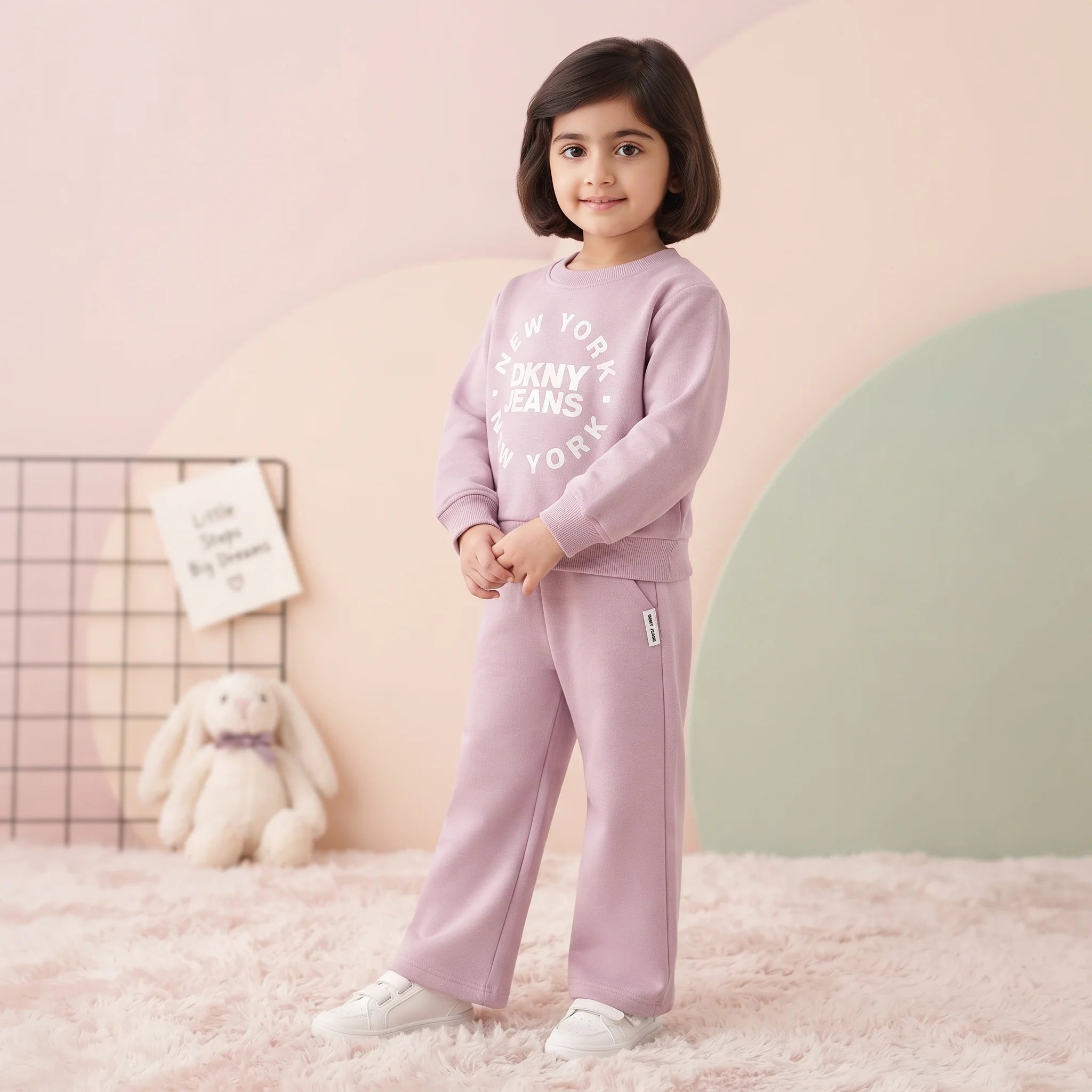 DKNY Winter Fleece Sweatshirt & Pants Set for kids - Kids Wear Pakistan | KidsNWear
