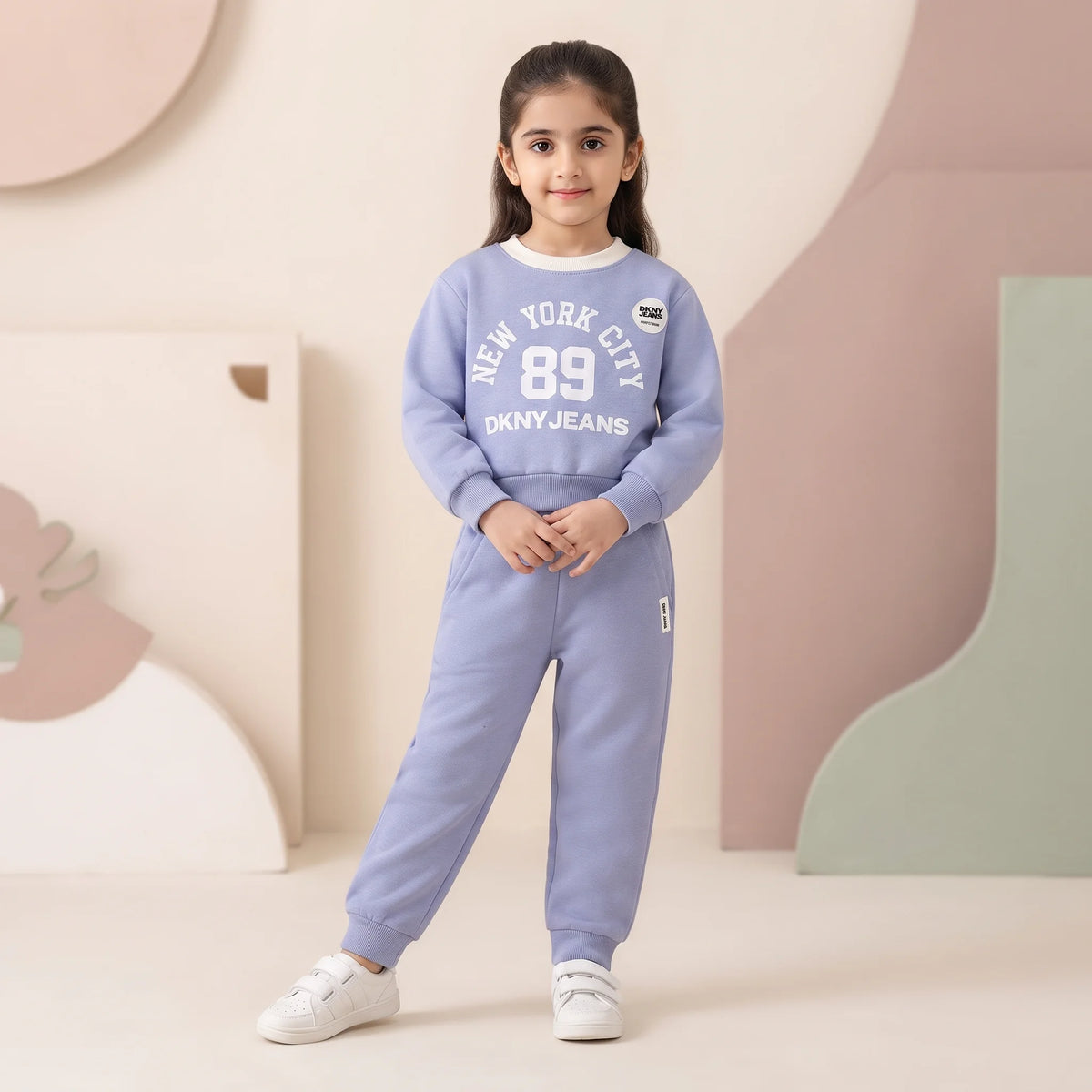 DKNY NYC 89 Winter Fleece Sweatshirt & Jogger Set for kids - Kids Wear Pakistan | KidsNWear