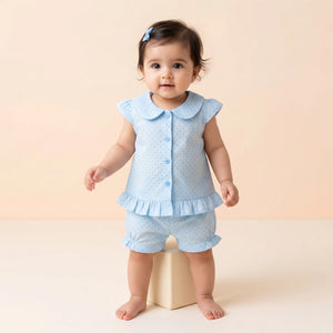 Girls' Polka Dot Top & Bloomers Set