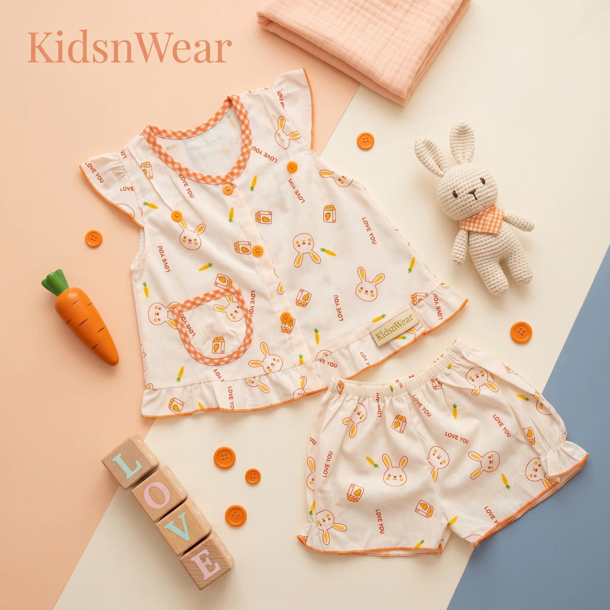 Girls' Bunny Top & Bloomers Set