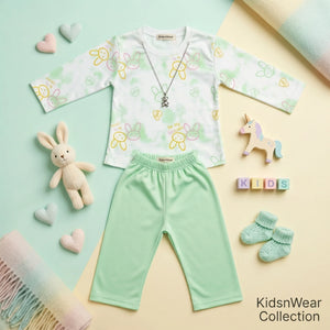 Girls' Bunny Top & Trouser Set