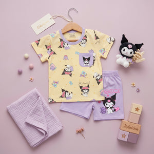 Girls' Cartoon Character Tee & Shorts Set