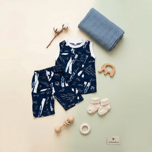 Boys' Sleeveless Typography Summer Set