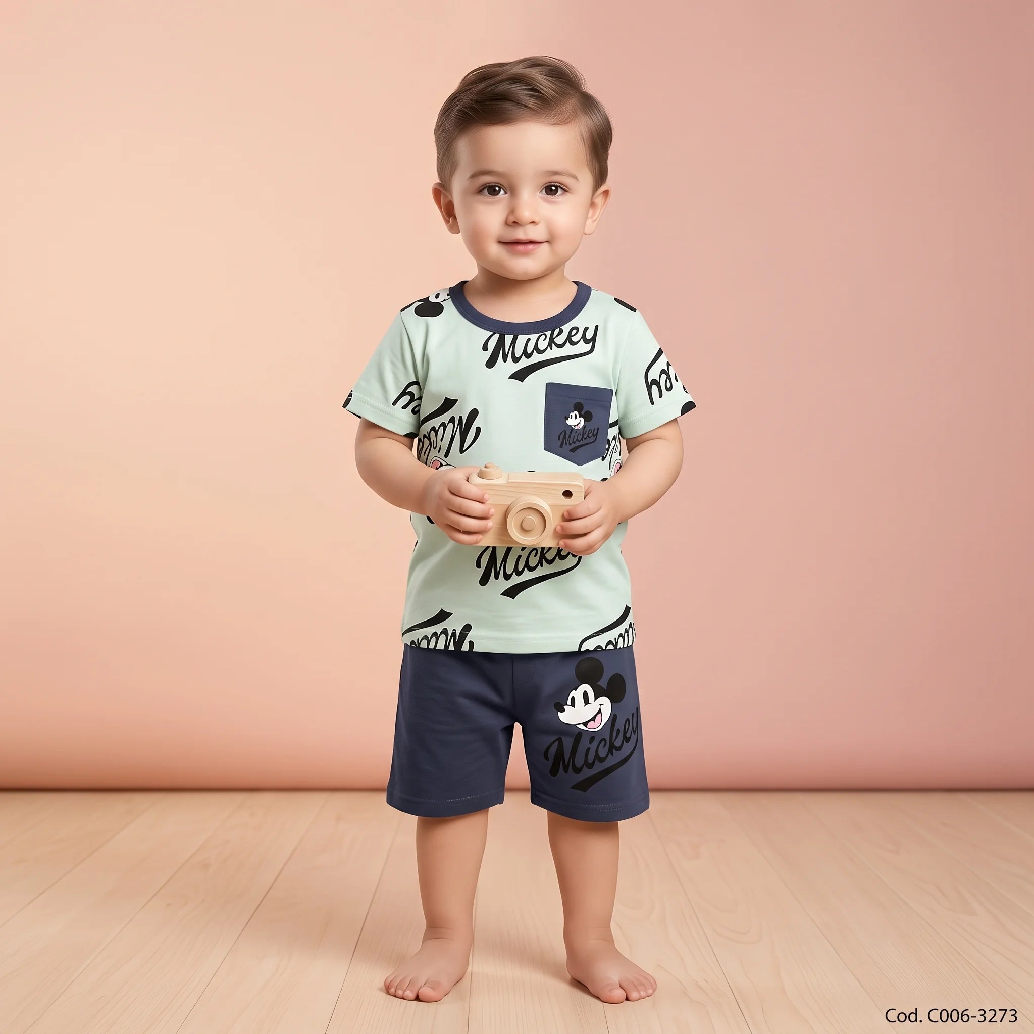 Boys' Mouse Graphic Pocket Tee & Shorts Set
