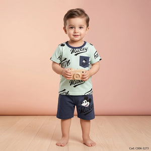 Boys' Mouse Graphic Pocket Tee & Shorts Set