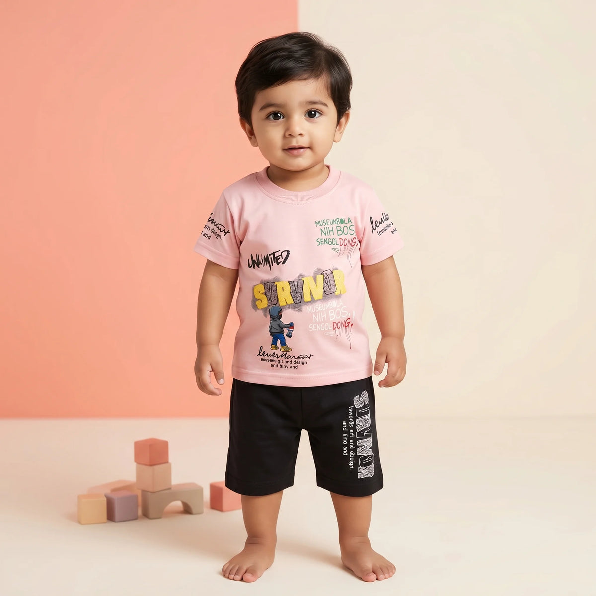 Boys' Survival Graphic Tee & Shorts Set