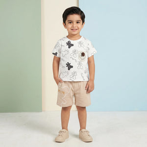 Boys' Bear Pocket Tee & Shorts Set