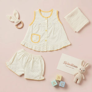 The Ayla Polka Dot Sleeveless Top and Bloomers Set