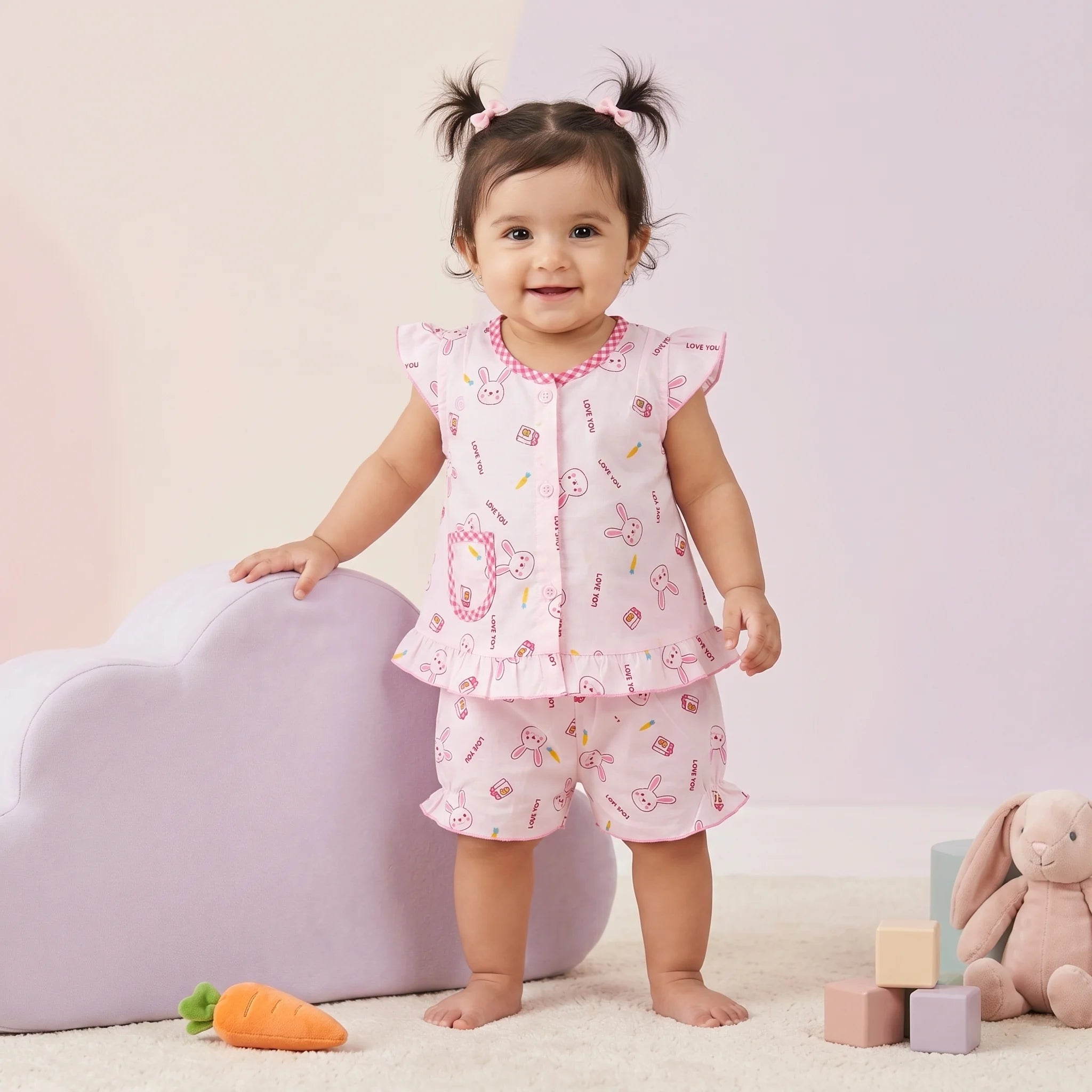 Girls' Bunny Top & Bloomers Set