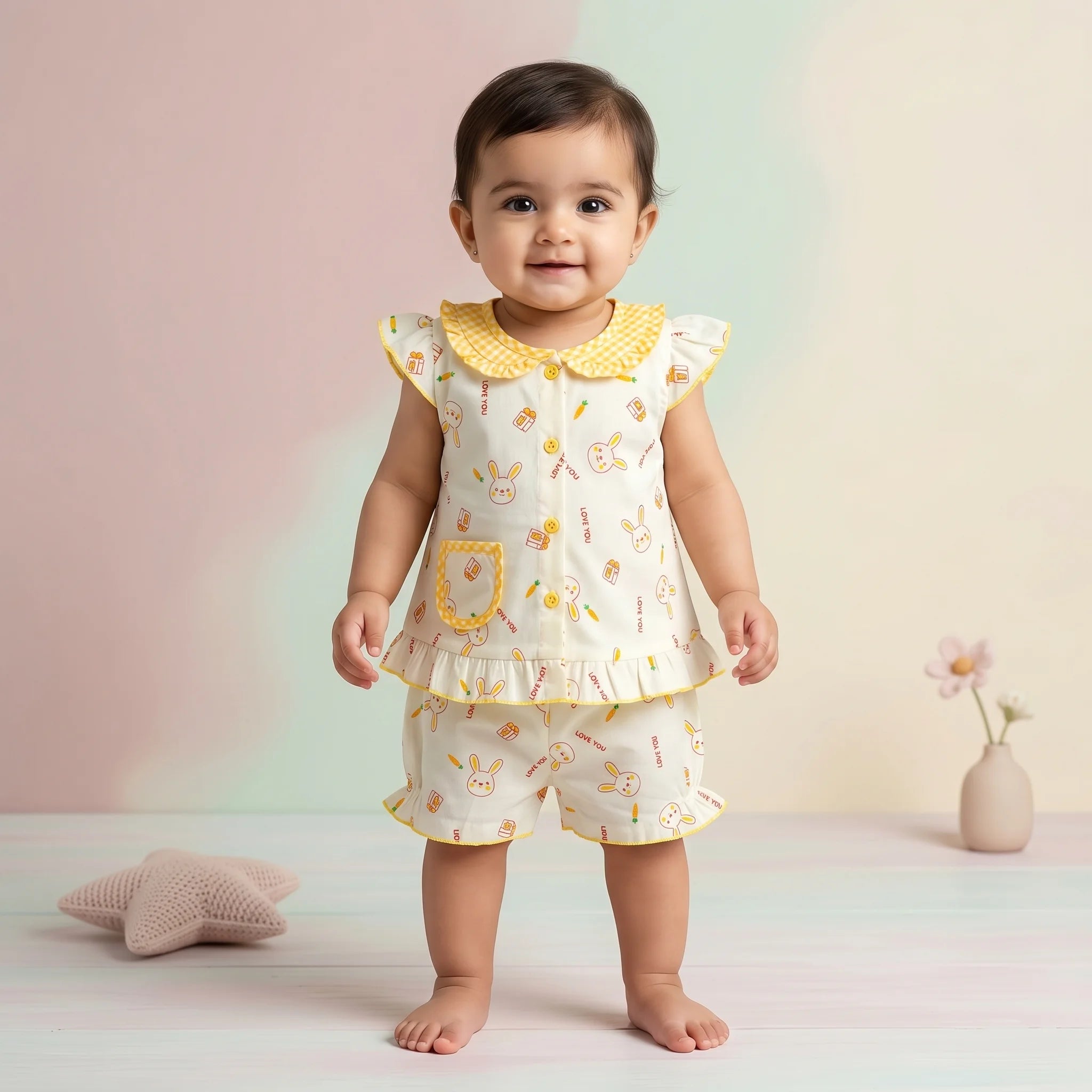 Girls' Bunny Top & Bloomers Set