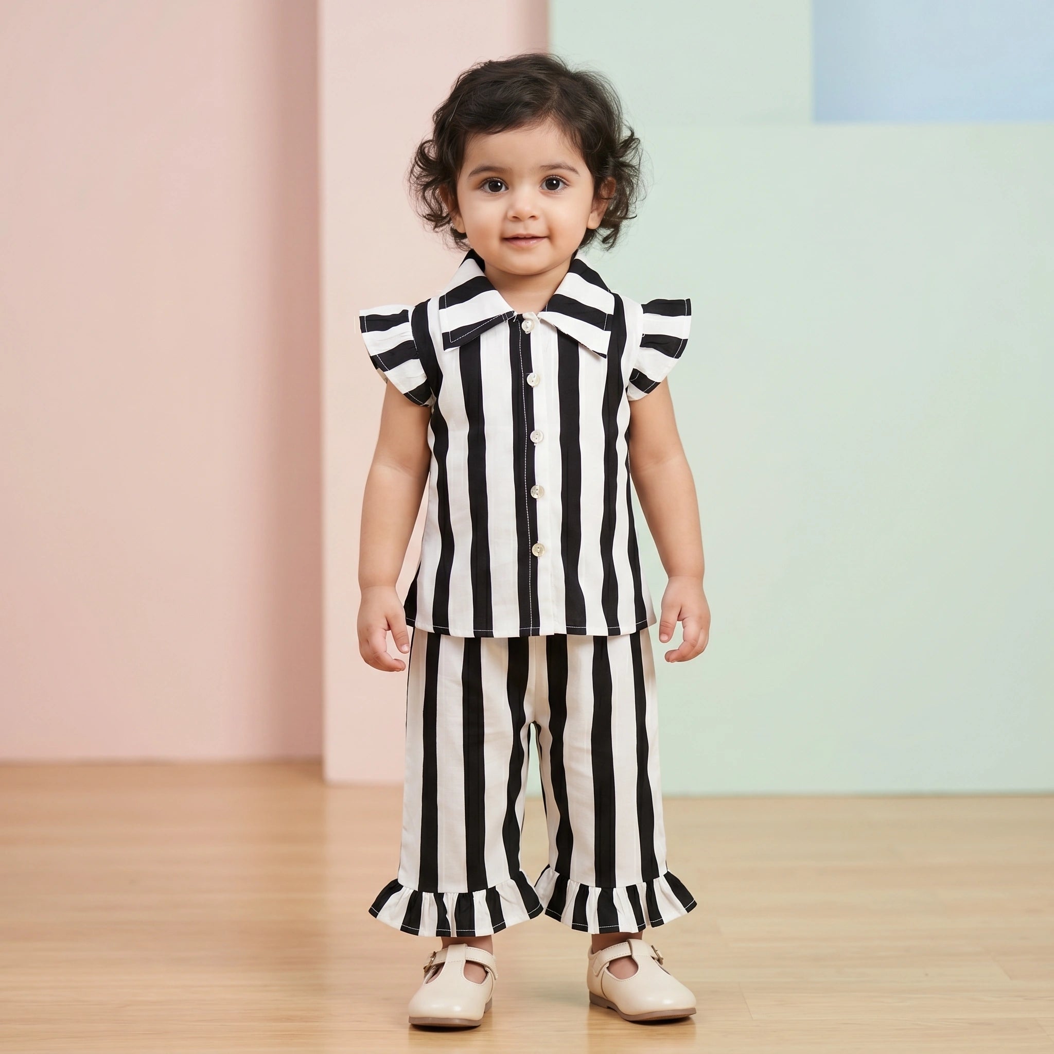 Girls' Black & White Lawn Boutique Set