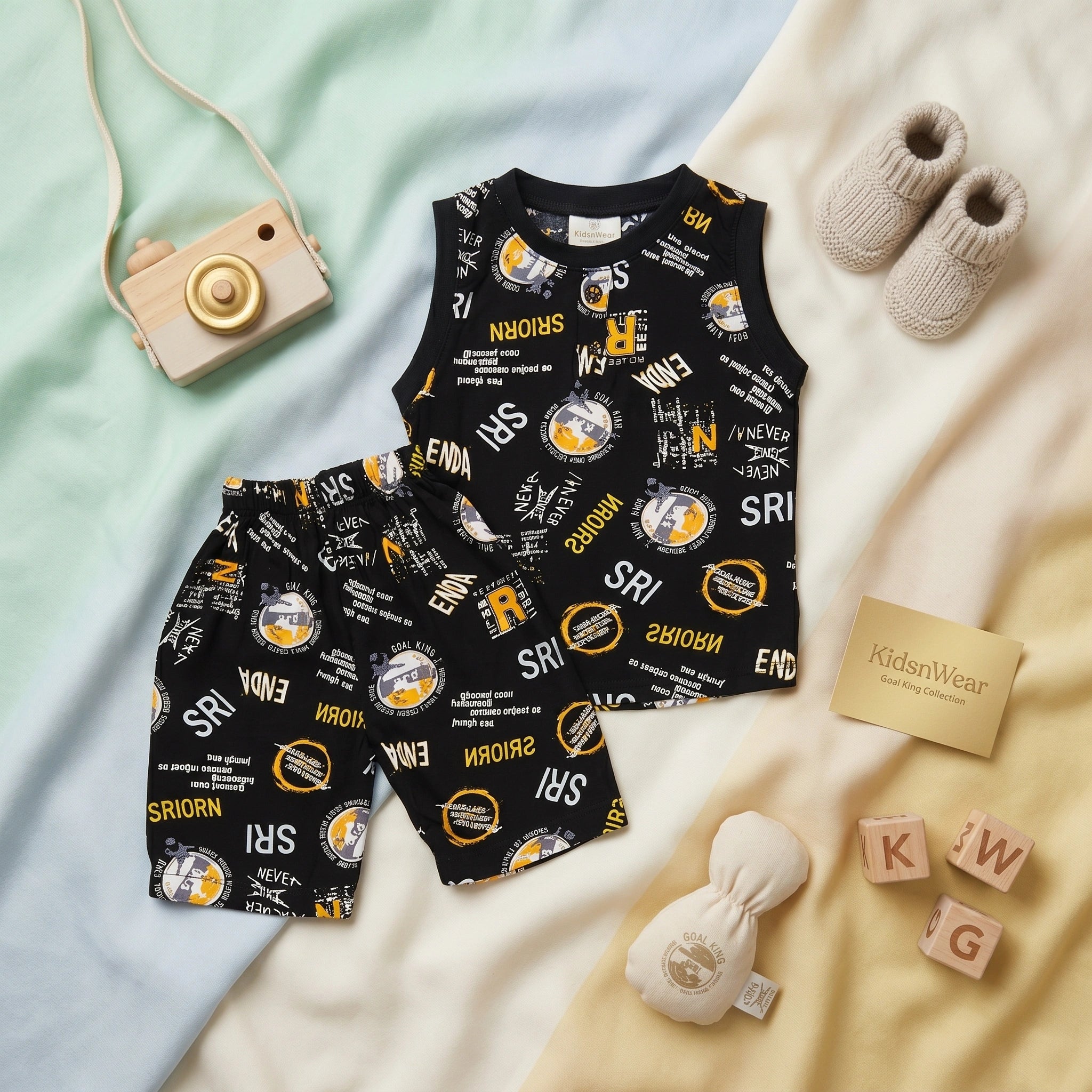 Boys' Sleeveless Designer Summer Set
