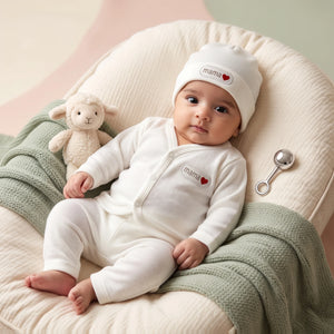 Baby Knit Kimono Romper & Beanie Set