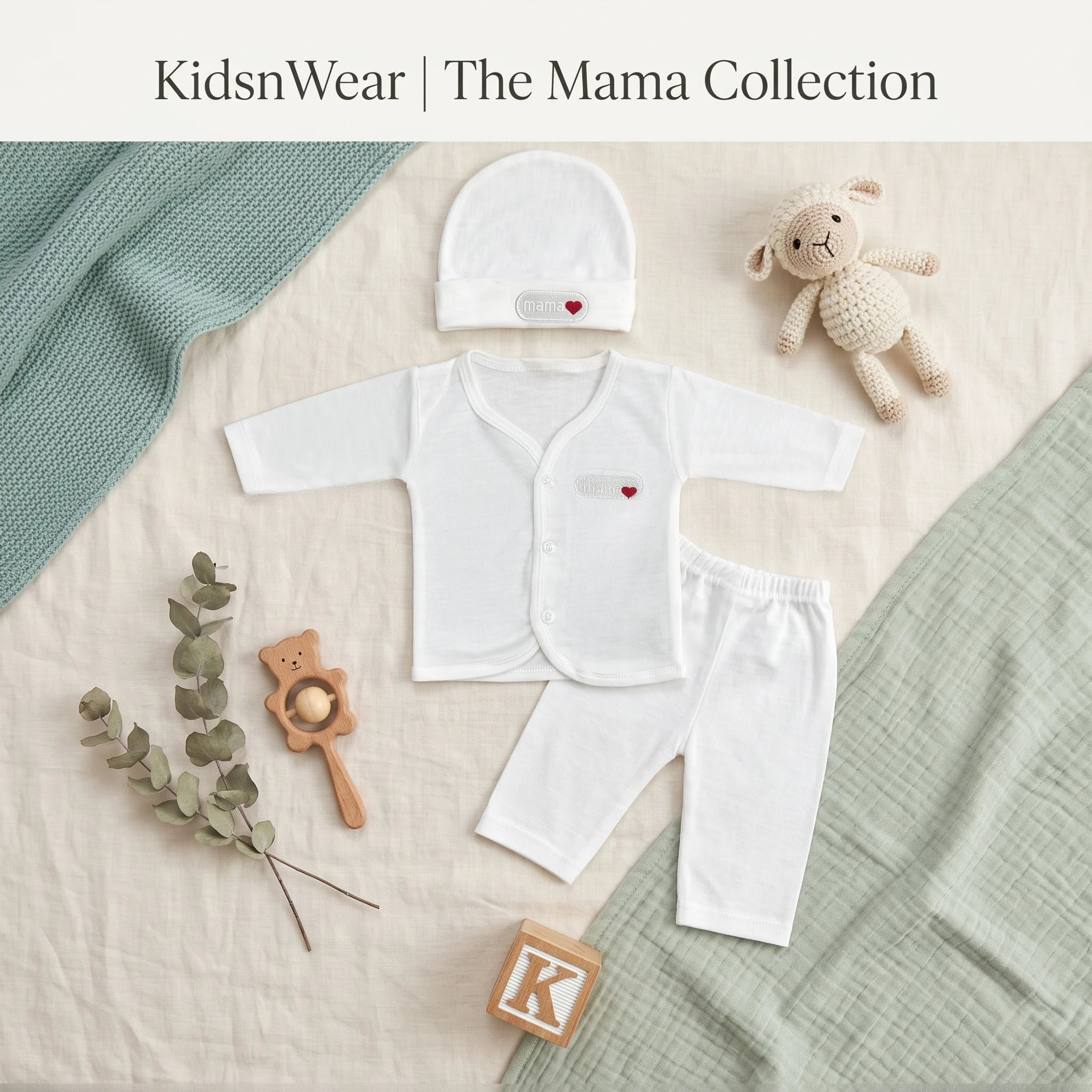 Baby Knit Kimono Romper & Beanie Set
