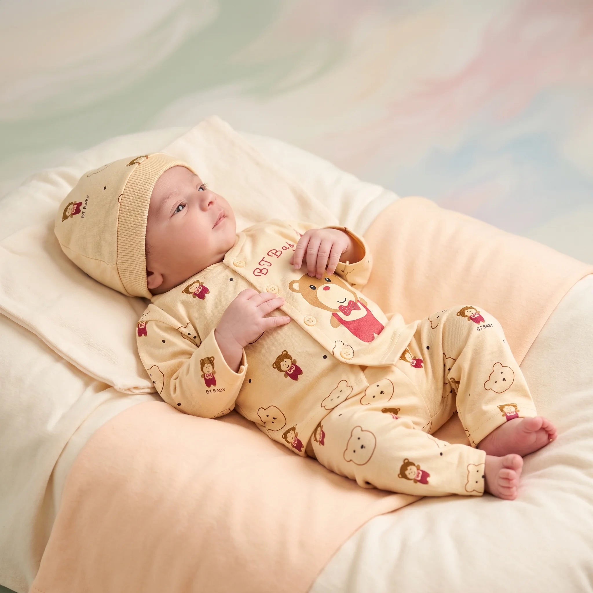 Baby Bear Romper & Beanie Set