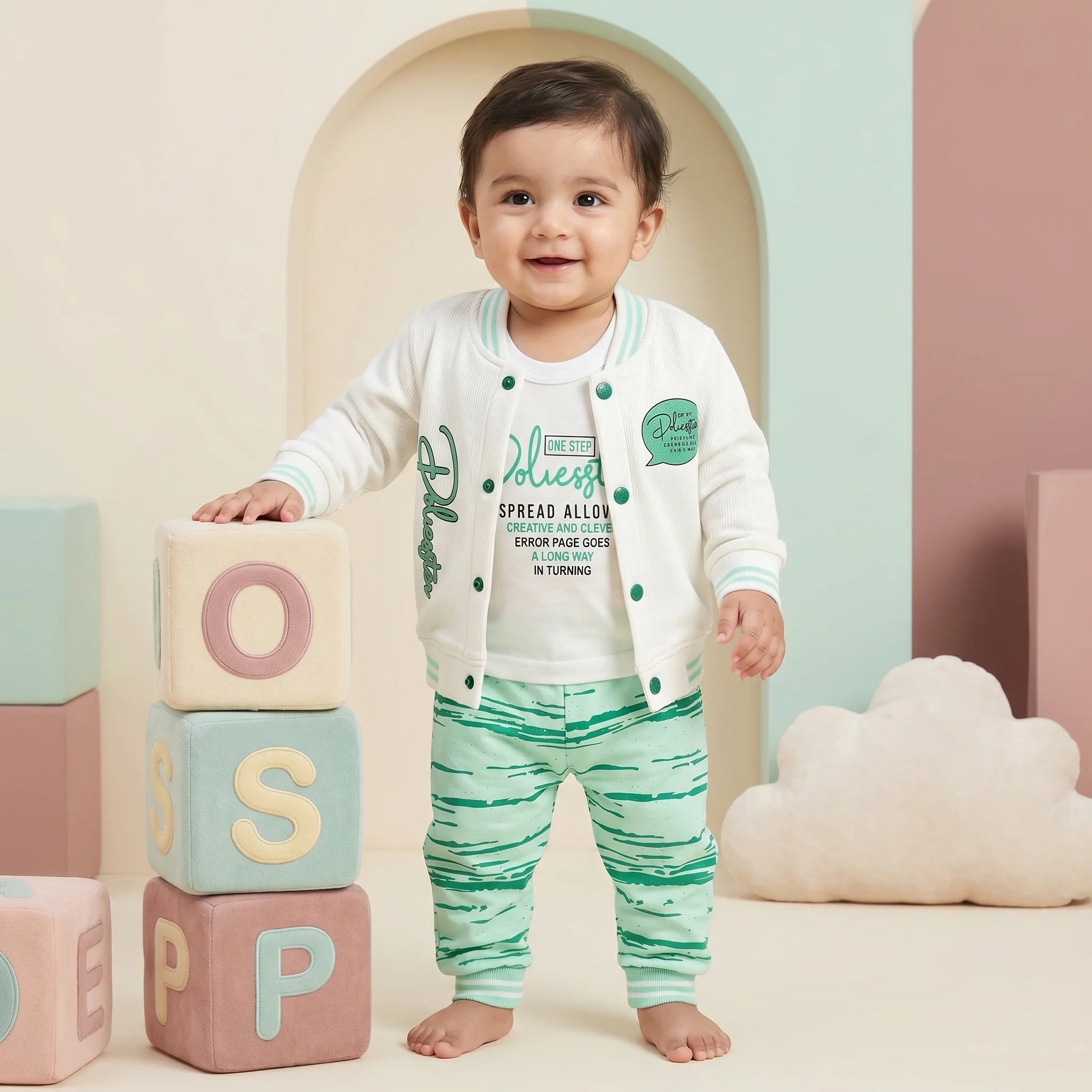Boys' Varsity Jacket 3-Piece Set