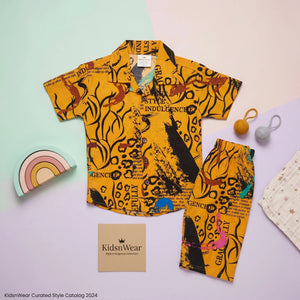 Boys' Leopard Print Shirt & Shorts Set