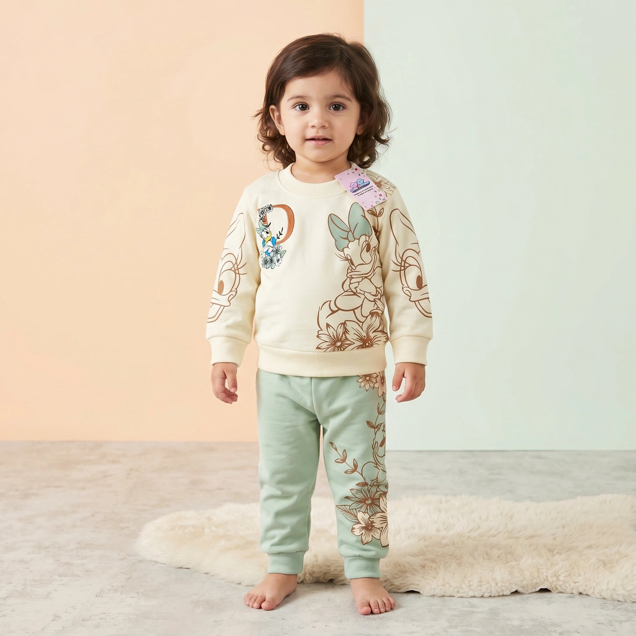 Girls' Floral Duck Tee & Trousers Set