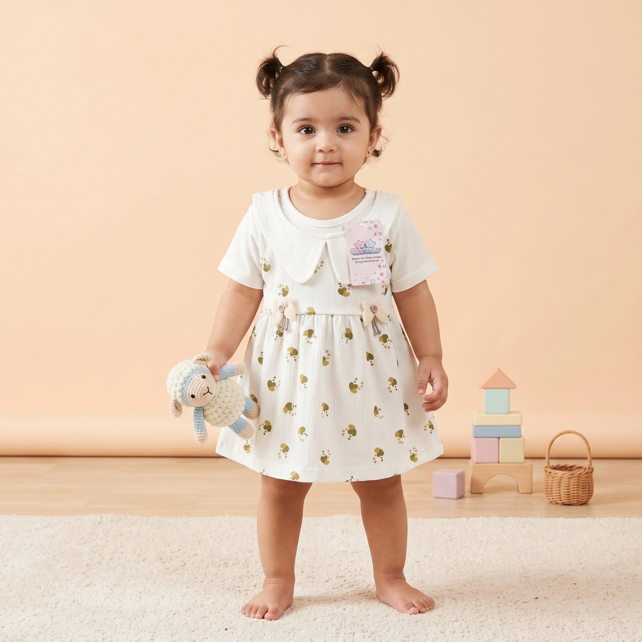 Baby Girls' Floral Collar Frock