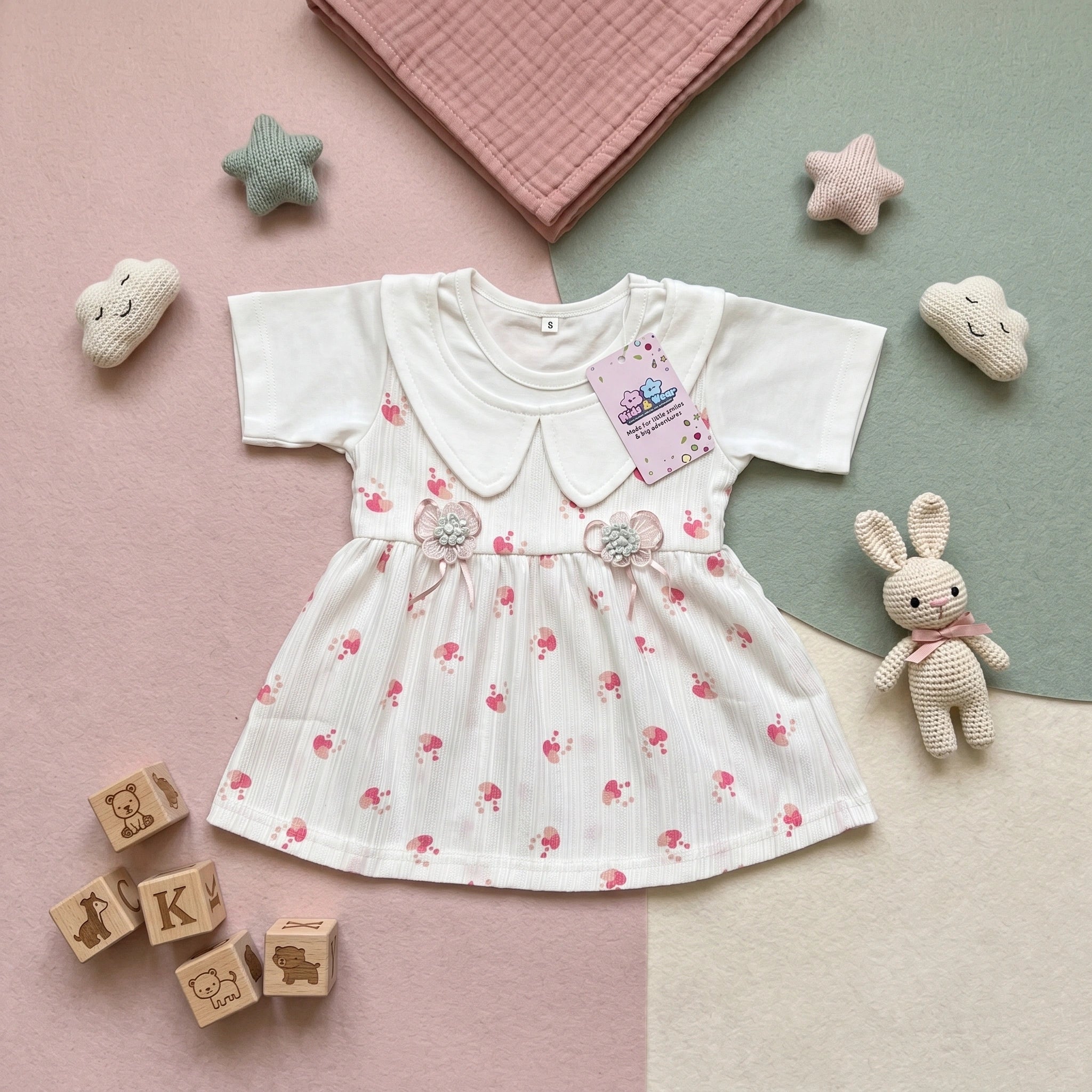 Baby Girls' Floral Collar Frock