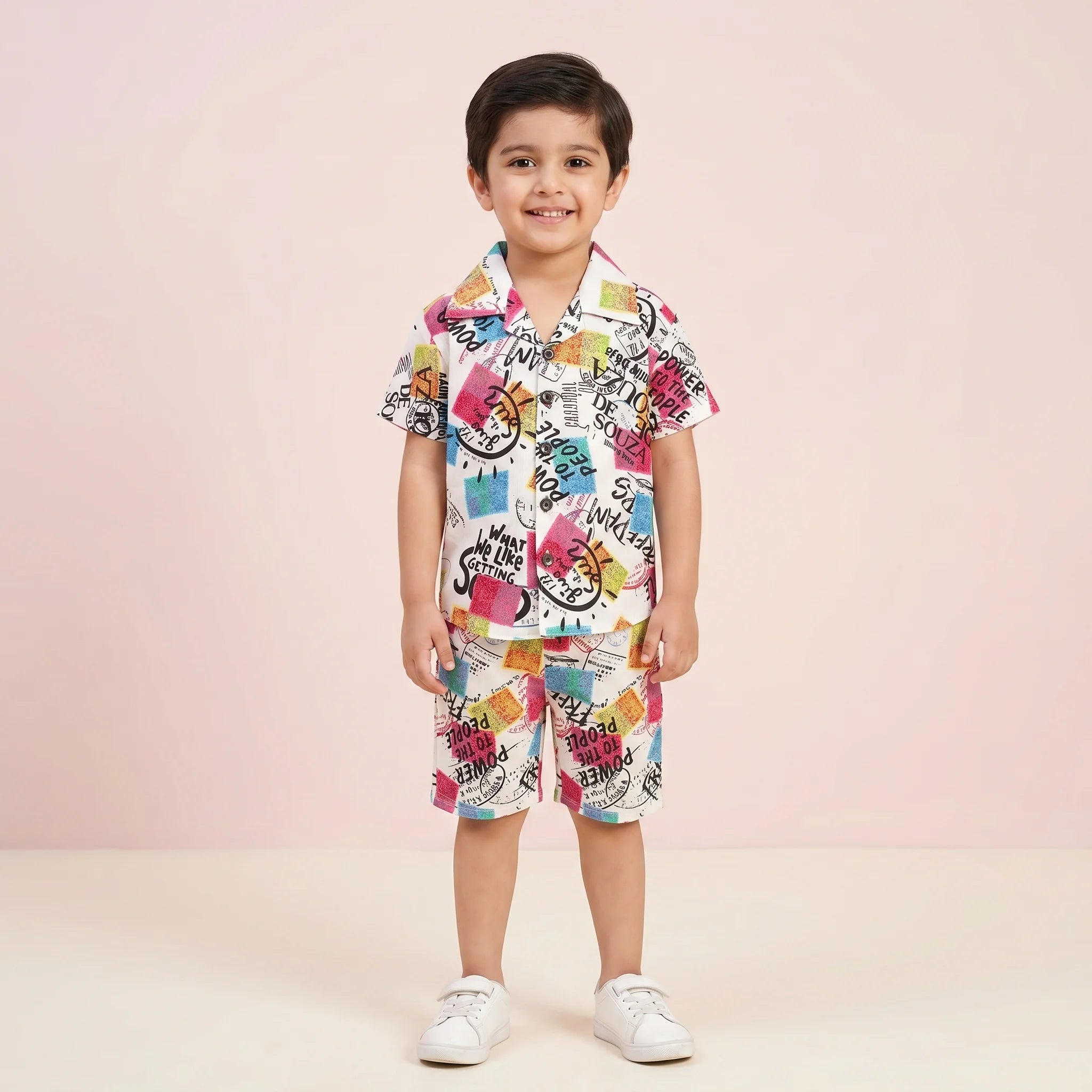 Boys' Pop-Art Shirt & Shorts Set